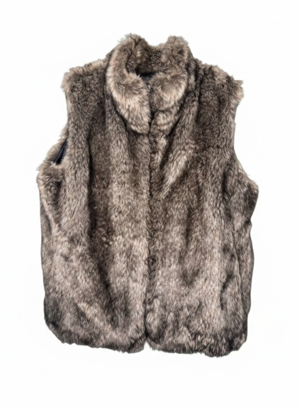 Banana Republic Faux Fur Zip-Up Vest Size M